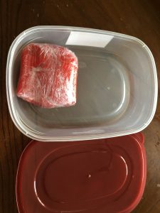 storing fondant in container