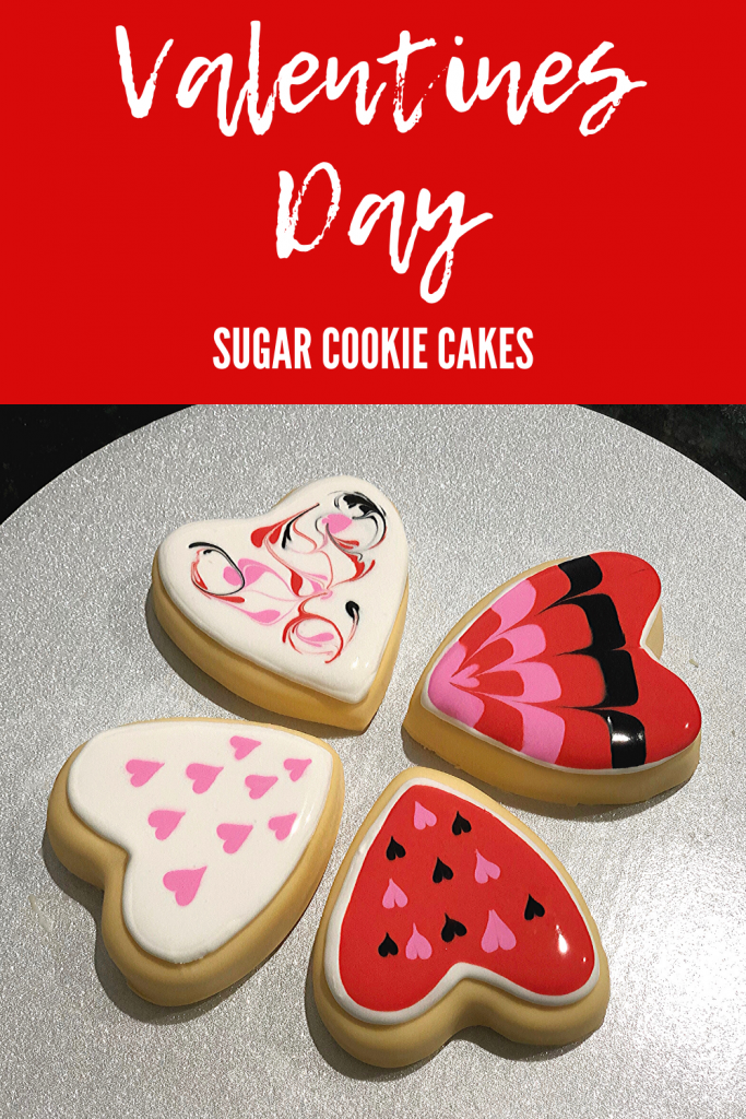 valentines day sugar cookie cakes 